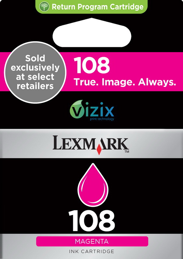 Lexmark InkJet 108 magenta Return Program Ink Cartridge Standard Yield